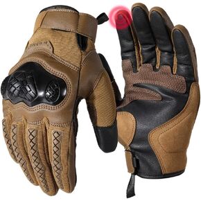 YOSUNPING Motorcycle Tactical Gloves for Men-Upgraded Touch Screen Anti-Slip Palm Pads-Rubber Guard Protective