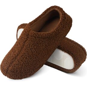 Slippers for Women Indoor Fuzzy Womens Mens Slippers Bedroom House Shoes with Memory Foam Curly Fleece for Indoor Outdoor