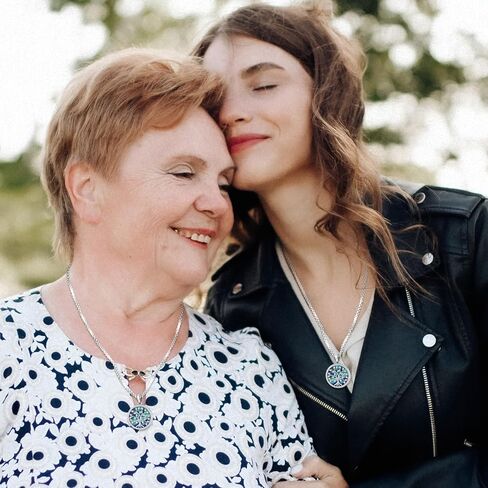 قلادة Eusense أذن البحر من الفضة الإسترليني 925 قلادة شجرة الحياة للنساء مجوهرات أذن البحر قلادة أذن البحر الطبيعية قلادة شجرة الحياة المستديرة مجوهرات حجر الراين زركون مكعب in Kuwait