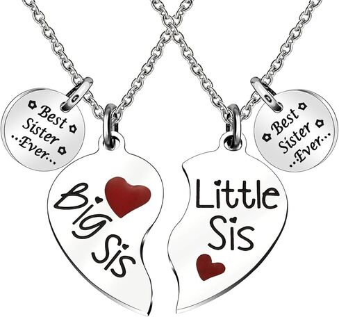 أفضل أخت على الإطلاق الأخت الأخت الصغيرة المعلقات القلائد الصديقة ابنة القلب قلادة مجوهرات in Kuwait