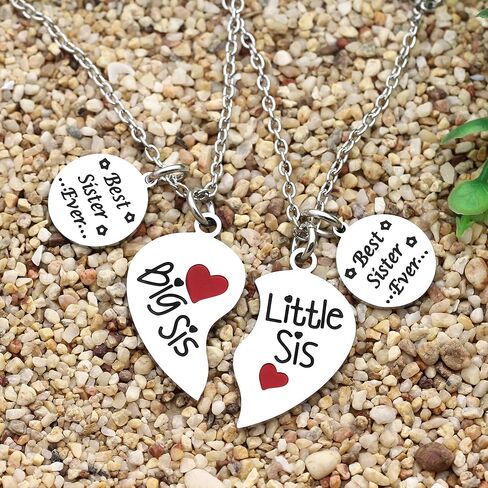 أفضل أخت على الإطلاق الأخت الأخت الصغيرة المعلقات القلائد الصديقة ابنة القلب قلادة مجوهرات in Kuwait