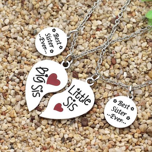 أفضل أخت على الإطلاق الأخت الأخت الصغيرة المعلقات القلائد الصديقة ابنة القلب قلادة مجوهرات in Kuwait