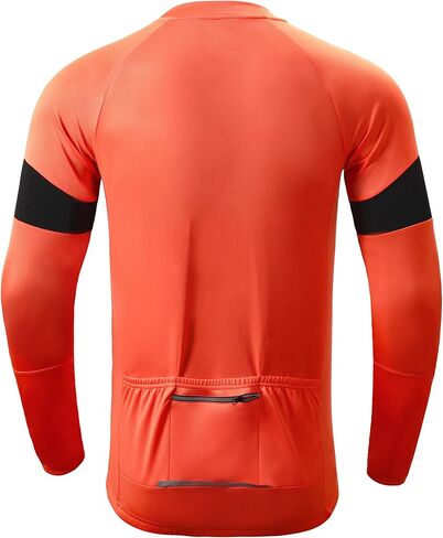 Dooy Men's Cycling Bike Jersey Long Sleeve Full Zipper Biking Shirt with Pockets, Breathable MTB Shirts Basic Series in Kuwait