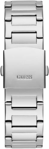 GUESS Men's 46mm Watch - Silver Tone Strap Black Dial Silver Tone Case in Saudi Arabia