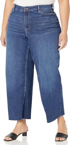 Calvin Klein Women's Plus Size Hi Rise Wide Leg Denim in Saudi Arabia