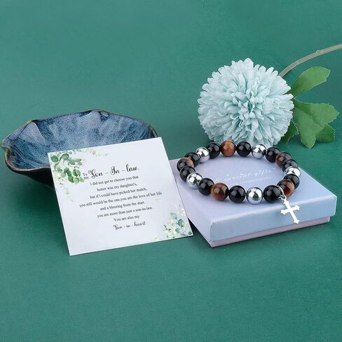 هدايا ابنة القانون، سوار ابنة القانون، خرز العقيق الأرجواني، هدية زفاف ابنة القانون، هدية ابنة المستقبل في القانون، أنت أيضًا ابنتي في القلب in Kuwait