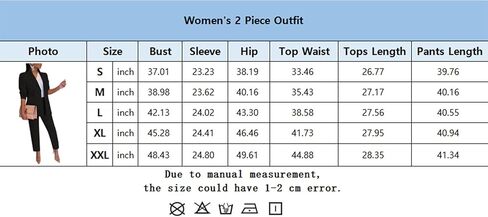 طقم ملابس نسائية كاجوال مكون من قطعتين للعمل وأكمام طويلة، طقم سراويل عمل احترافية للمكتب in Kuwait
