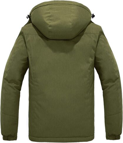 Skieer Men's Mountain Waterproof Ski Jacket Winter Rain Jacket Warm Fleece Snow Coat in Kuwait