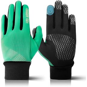 FINGER TEN Winter Running Gloves Men Ladies Women for Cold Weather with Grip Lightweight Touchscreen Warm Gloves with Headband for Walking Driving Cycling Hiking
