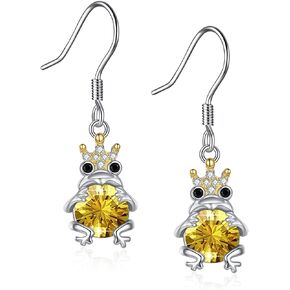 POPKIMI Frogs Gifts Frog Earring S925 Sterling Silver Frog Earrings Frog Jewelry Birthday Gifts for Teen Girls Daughter Granddaughter, July Birthstone Earrings in Kuwait