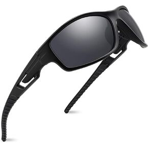 MAXJULI Polarized Sports Sunglasses for Men Women Tr90 Frame for Running Fishing Baseball Driving MJ8013
