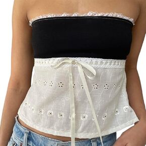 Women Sexy Y2k Backless Crop Top Slim Fit Tie Up Spaghetti Strap Tank Top E-Girl Streetwear
