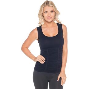 1047 Women's All Occasion Flattering Sleeveless Scoop Neck Ruched Tank Top in Kuwait
