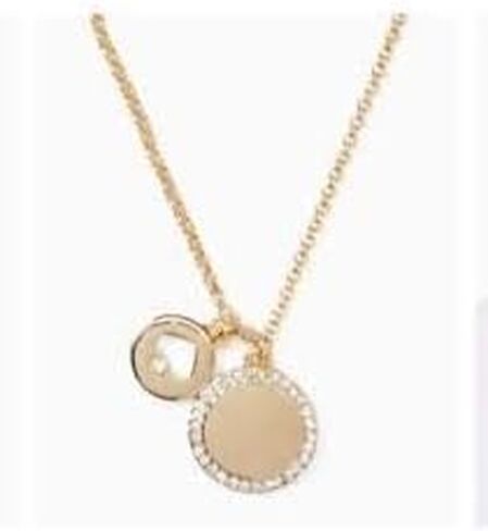 عقد بقلادة مرصع بدلاية من كيت سبيد سبوت ذا سبيد بلون ذهبي in Kuwait