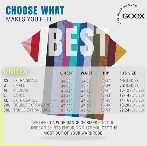 تي شيرت GOEX صديق للبيئة للنساء والرجال - مجموعة 3 تي شيرت ساحرة - مجموعة تي شيرت للجنسين - تي شيرت ثلاثي متعدد الاستخدامات in Saudi Arabia