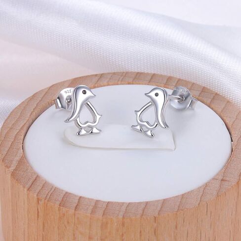 S925 Sterling Silver Unicorn Earrings Cat Earrings Elephant Earrings Panda Earrings Penguin Earrings Forever Love Animal Stud Earrings Gift for Her, Women, Daughter in Saudi Arabia