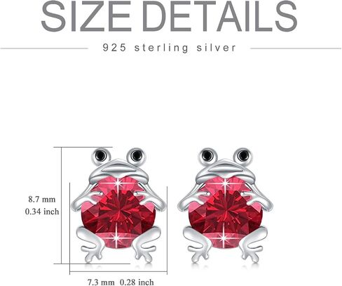 POPKIMI Frogs Gifts Frogs Earring S925 فضة الضفدع أقراط الضفدع مجوهرات هدايا عيد ميلاد للفتيات في سن المراهقة ابنة حفيدة، أقراط جوهرة يوليو in Kuwait
