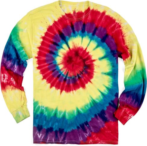 تي شيرت Magic River بأكمام طويلة مصنوع يدويًا من القطن - 6 مقاسات للبالغين - 6 أنماط ألوان in Kuwait