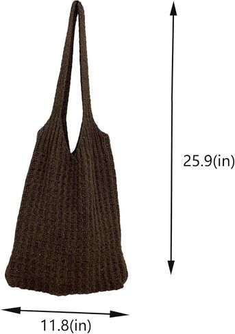 حقيبة هوبو للنساء ذات ألوان متباينة وحقيبة حمل ذات سعة كبيرة وحقيبة كتف نسائية عصرية محبوكة in Kuwait