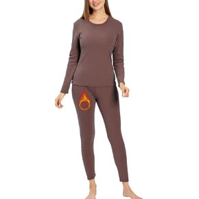 ملابس داخلية حرارية فائقة النعومة للنساء من تاميا، مجموعة طويلة من جونز 2 مع بطانة من الصوف، طبقة أساسية للطقس البارد دافئة من الأعلى والأسفل in Kuwait