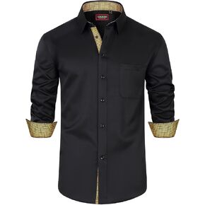 Lion Nardo Dress Shirts for Men Designer Casual Button Down Shirts Long Sleeve Mens Dress Shirts Party Shirts Club Shirt in Saudi Arabia