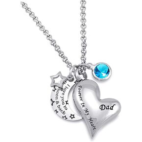 YOUFENG قلادات جرة للرماد أنا أحبك إلى القمر والعودة لأبي جرة حرق الجثث المنجد مجوهرات جوهرة الميلاد in Kuwait