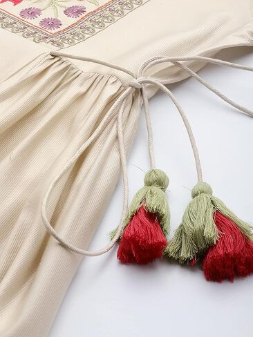 طقم بنطلون كورتا هندي مطرز باللون الأبيض للنساء من INDO ERA in Kuwait