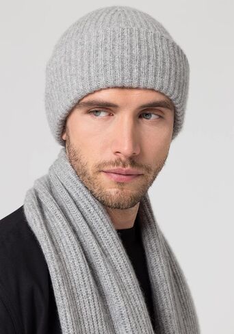 Style Republic Men’s Chunky Knit Beanie, Cashmere, Soft & Stretchy, Warm Hat for Winter in Kuwait