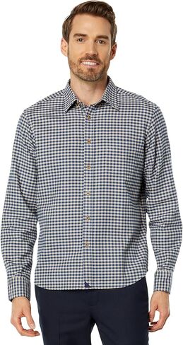 UNTUCKit Flannel Cerasuolo Shirt Navy MD Regular Fit in Kuwait