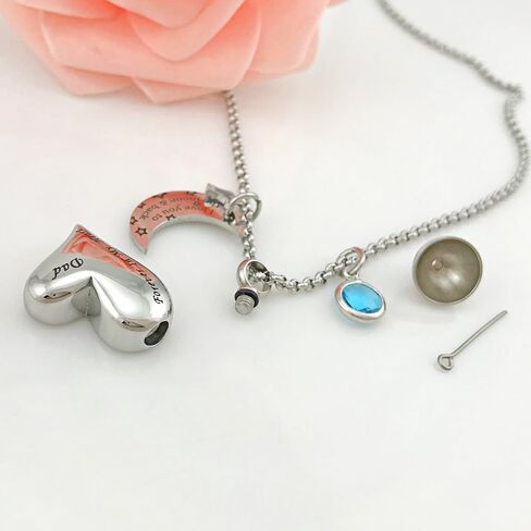 YOUFENG قلادات جرة للرماد أنا أحبك إلى القمر والعودة لأبي جرة حرق الجثث المنجد مجوهرات جوهرة الميلاد in Kuwait