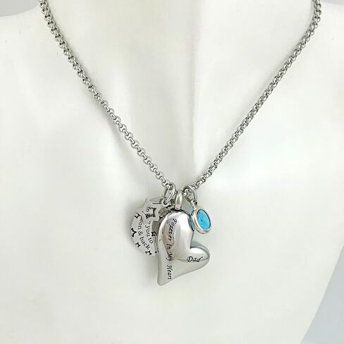 YOUFENG قلادات جرة للرماد أنا أحبك إلى القمر والعودة لأبي جرة حرق الجثث المنجد مجوهرات جوهرة الميلاد in Kuwait