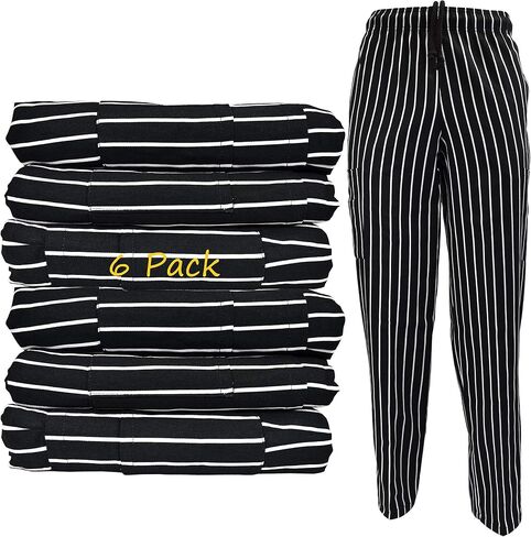 Natural Uniforms Chalkstripe Chef Cargo Pants-100% Cotton with Multi-Pack QTYS Available in Kuwait