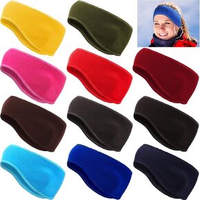 Janinka 11 Pieces Ear Warmers Headband Fleece Ear Covers Winter Running Ear Muffs Headband for Cold Weather Women Men in Saudi Arabia
