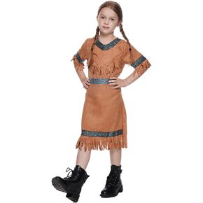 EraSpooky Kids Native American Costume Halloween Indian Boys Girls Fancy Dress