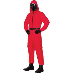 Spirit Halloween Squid Game Adult Squid Game Guard Costume | Officially Licensed | Group Costume | TV and Movie Costume in Saudi Arabia
