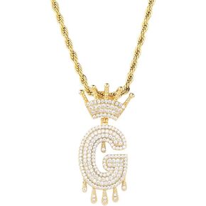 HECHUANG Initial Necklace for Men Women 18K Plated Gold Initial Letter Necklace Silver Iced Out Diamond Name Necklace