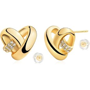 MYEARS Women Earrings Gold Stud 14K Gold Filled Small Simple Handmade Hypoallergenic Everyday Jewelry in Kuwait