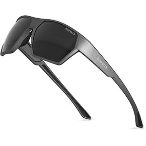 DEAFRAIN Sport Polarized Sunglasses for Men Women Unbreakable Frame Driving Fishing Cycling Running Baseball UV Protection