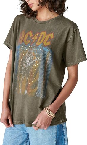 تي شيرت نسائي ACDC Studs Boyfriend من Lucky Brand in Saudi Arabia
