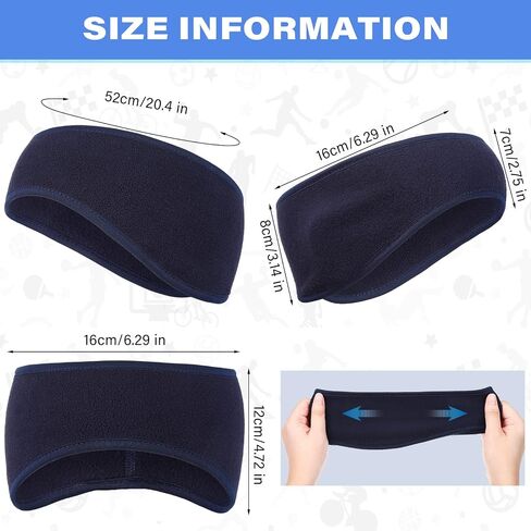 Janinka 11 Pieces Ear Warmers Headband Fleece Ear Covers Winter Running Ear Muffs Headband for Cold Weather Women Men in Saudi Arabia