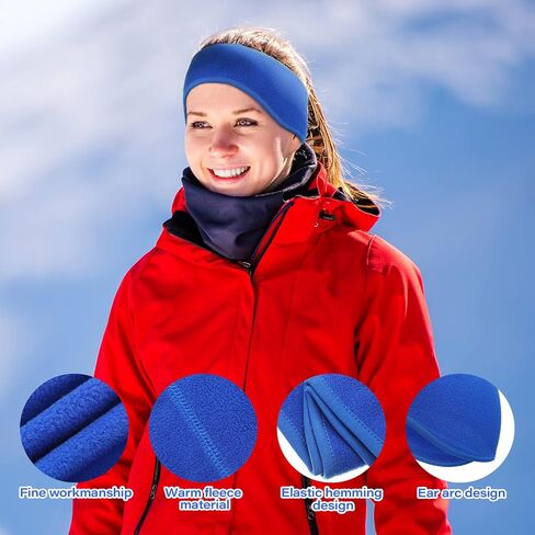 Janinka 11 Pieces Ear Warmers Headband Fleece Ear Covers Winter Running Ear Muffs Headband for Cold Weather Women Men in Saudi Arabia