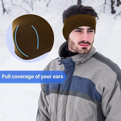 Janinka 11 Pieces Ear Warmers Headband Fleece Ear Covers Winter Running Ear Muffs Headband for Cold Weather Women Men in Saudi Arabia