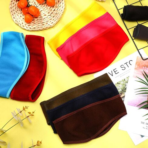 Janinka 11 Pieces Ear Warmers Headband Fleece Ear Covers Winter Running Ear Muffs Headband for Cold Weather Women Men in Saudi Arabia