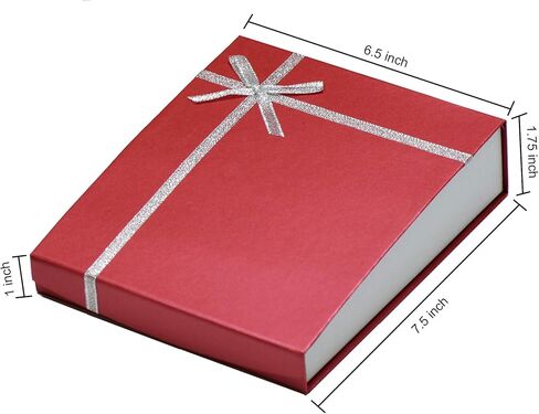 مجموعة مجوهرات زرقاء كبيرة على شكل قلادة وحلق وحلق وسوار ومجموعة هدايا من الورق المقوى المغناطيسي الممتاز صندوق مجموعة قلادة كبيرة كهدية للمجوهرات مع أقواس وداخلية مخملية فاخرة (ليست إسفنجية) مقاس 6.5 (عرض) × 7.5 (عمق) × 1 بوصة (الارتفاع الأمامي) *1.75 بو in Kuwait