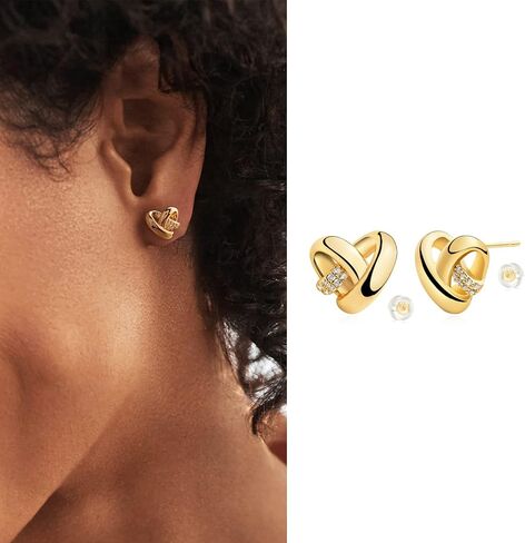 MYEARS Women Earrings Gold Stud 14K Gold Filled Small Simple Handmade Hypoallergenic Everyday Jewelry in Kuwait