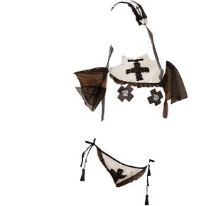 SINROYEE French Maid Costume for Women Sexy Naughty French Maid Fancy Dress Uniform for Halloween Naughty Nun Uniform in Saudi Arabia