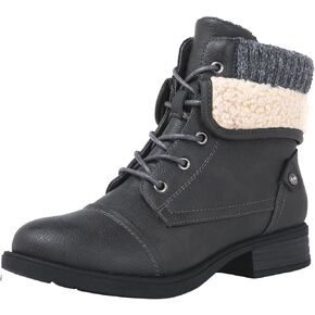 GLOBALWIN Women's Combat Boots Dressy Lace Up Ankle Boots For Women Low Heel in Saudi Arabia