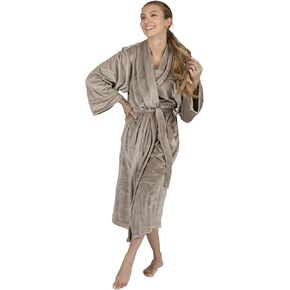 Pure Fiber womens Velour Women Bathrobe