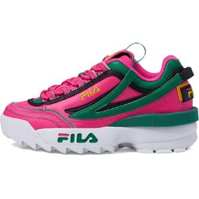 Fila Disruptor II EXP (Big Kid) Pink Glow/Ultramarine Green/Gold Fusion 6 Big Kid M in Saudi Arabia