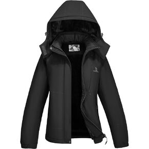 CAMEL CROWN Womens Winter Coat Waterproof Ski Jacket with Fleece Lining Windproof for Snow Rain Outdoor Hiking Mountain